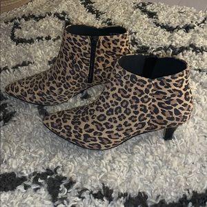 Leopard print boots